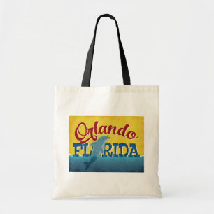 Tote Bag Orlando Florida Dolphin Retro Fun