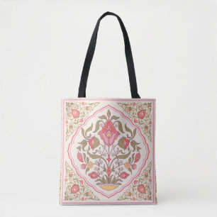 Tote Bag Ornate Oriental : Floral Design Stylish.