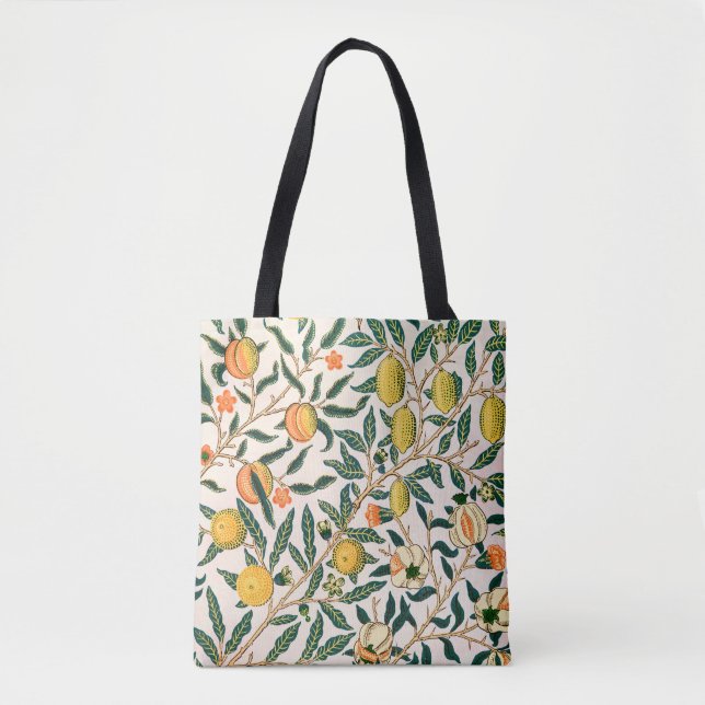 Tote Bag Ornement blanc de la grenade à fruits William Morr (Devant)