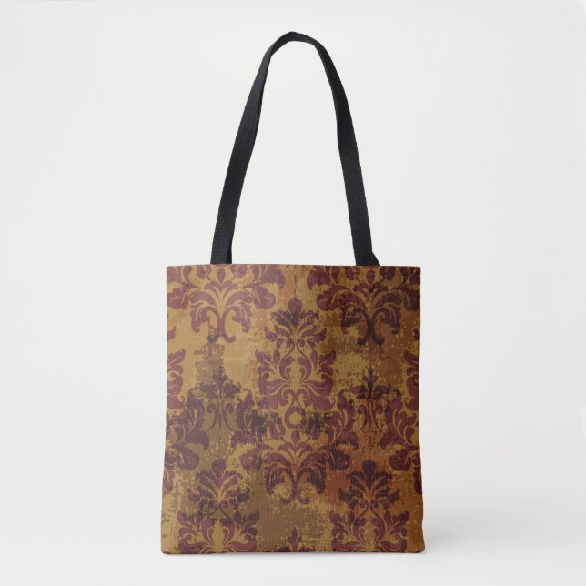 Tote Bag Ornement vintage, texture rococo baroque. (Devant)