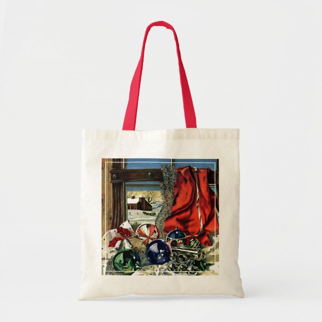 Tote Bag Ornements de Noël (Devant)