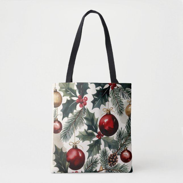 Tote Bag Ornements de Noël, Auteur Natasha Us   (Devant)