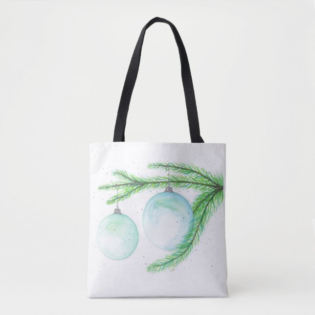 Tote Bag Ornements de Noël Fourre-tout (Devant)