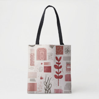 Tote Bag ornements gribouillés minimalistes