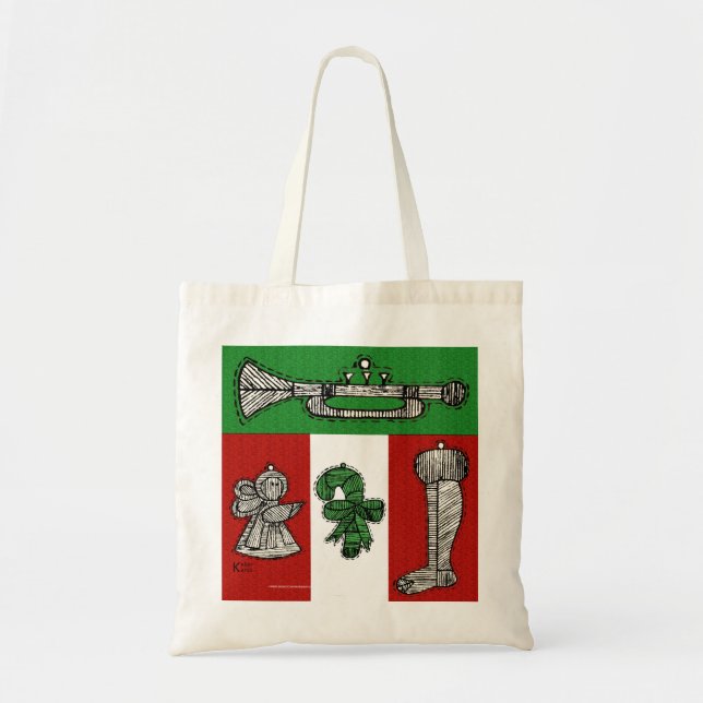Tote Bag Ornements vintages (Devant)