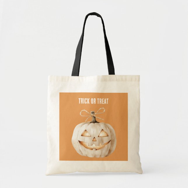 Tote Bag Os de citrouille orange (Devant)