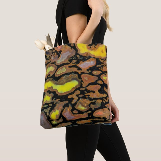 Tote Bag Os de dinosaure multicolore (De près)