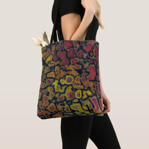 Tote Bag Os de dinosaure pétrifié arc-en-ciel
