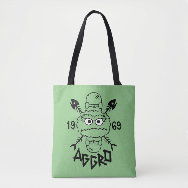 Tote Bag Oscar the Grouch Skate Logo - Aggro 1969 (Devant)