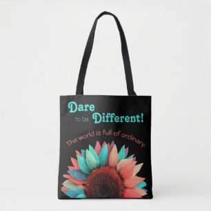 Tote Bag Oser être un tournesol coloré différent