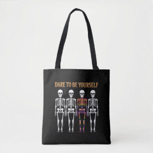 Tote Bag Osez être vous-même Squelette Mignon Cadeau de fie