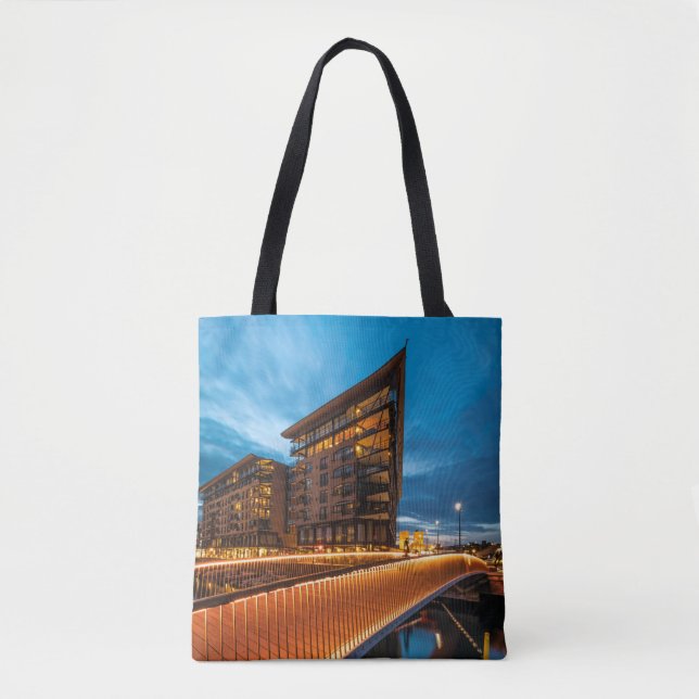 Tote Bag Oslo la nuit, Norvège (Devant)