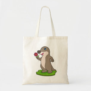 Tote Bag Otter à fleurs