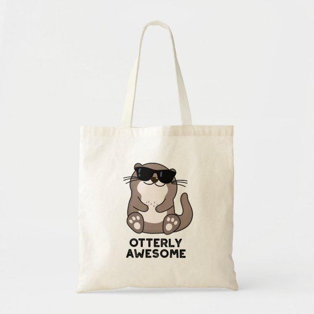 Tote Bag Otter Pun animal d'Otter d'un drôle d'aspect (Devant)