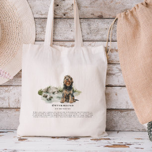 Tote Bag Otterhound   Quote de race de chien d'aquarelle