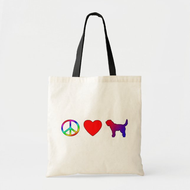 Tote Bag Otterhounds d'amour de paix (Devant)