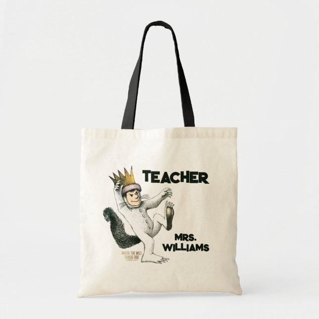 Tote Bag Où les choses sauvages sont enseignantes (Devant)