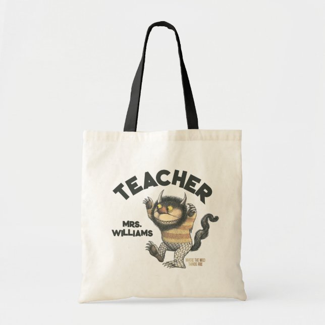 Tote Bag Où les choses sauvages sont enseignantes (Devant)