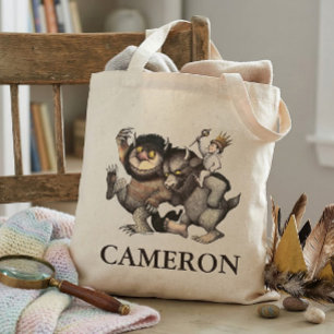 Tote Bag Où sont les bêtes sauvages Ajoutez votre nom