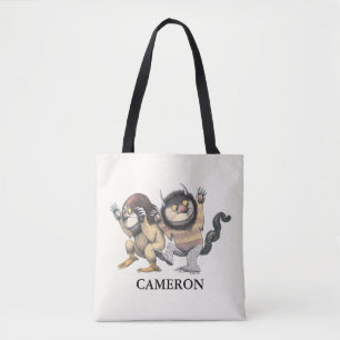 Tote Bag Où sont les monstres Ajoutez votre nom
