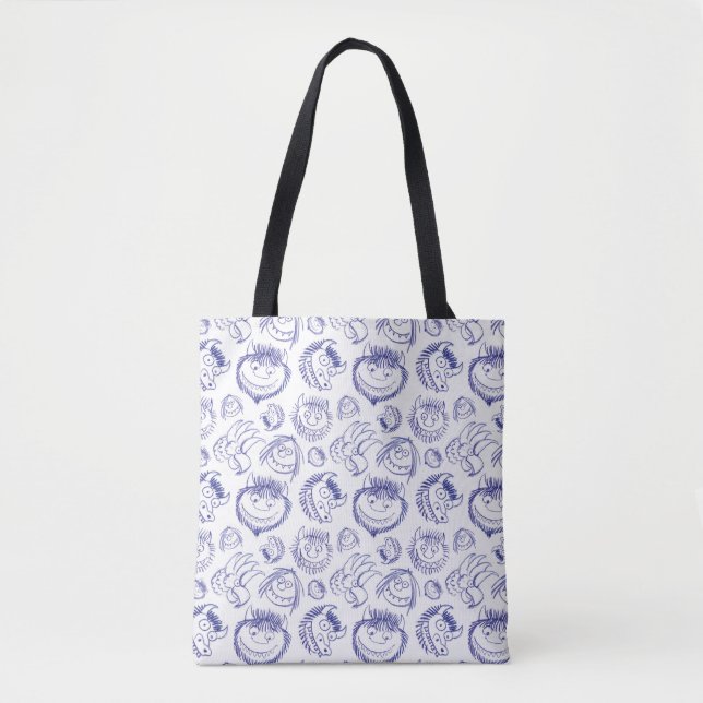 Tote Bag Où sont les monstres ? Modèle de dessin (Devant)