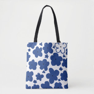 Tote Bag Oubliez-moi pas Floral Blue