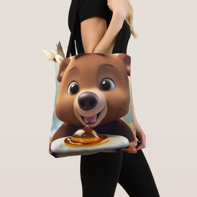 Tote Bag Ours amoureux du miel (De près)