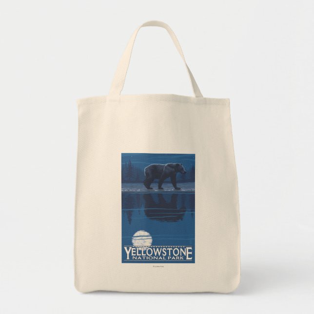 Tote Bag Ours au clair de lune - Parc national de Yellowsto (Devant)