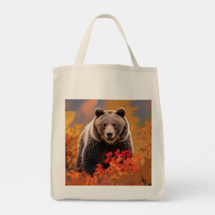Tote Bag Ours brun, ours brun moyen, épicerie fourre-tout