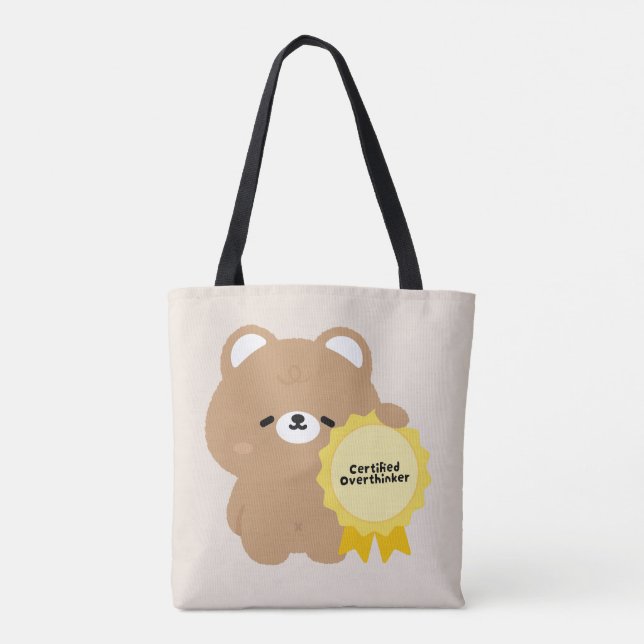 Tote Bag Ours brun surpenseur certifié  (Dos)