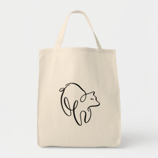 Tote Bag Ours calligraphique