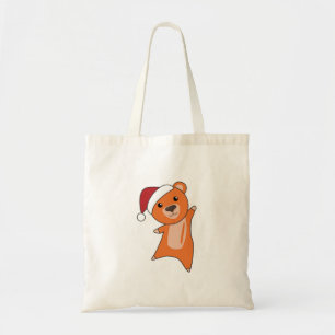 Tote Bag Ours colorés Joyeux Noël Animaux d'hiver Ours