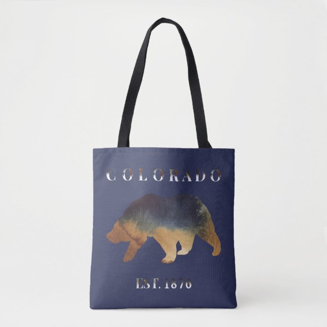 Tote Bag Ours d'aquarelle Colorado 1876 (Devant)