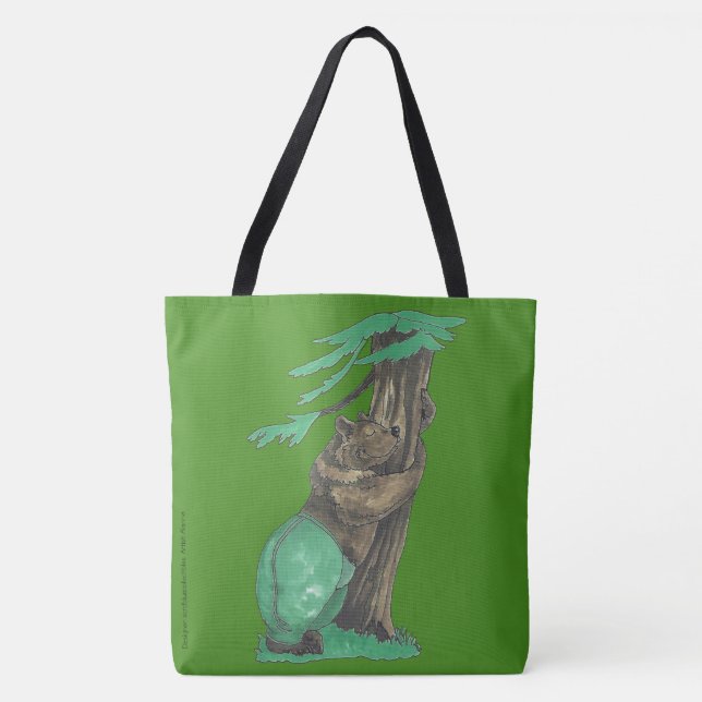Tote Bag Ours De Belle Arbre Portant Des Leggings Fantastiq (Devant)