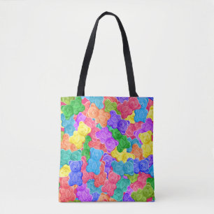 Tote Bag Ours de gelée sucrée coloré, bonbons de gomme. Sea