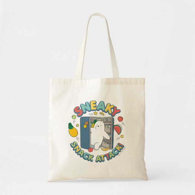 Tote Bag Ours De Glace - Attaque Snack Sneaky! (Devant)