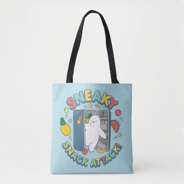 Tote Bag Ours De Glace - Attaque Snack Sneaky! (Devant)