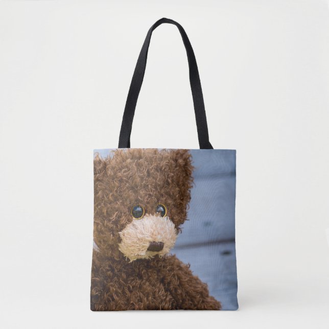 Tote Bag Ours de nounours Brown bouclé (Devant)