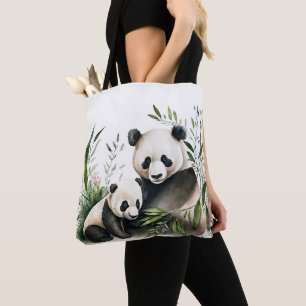 Tote Bag Ours De Panda Avec Cuisine