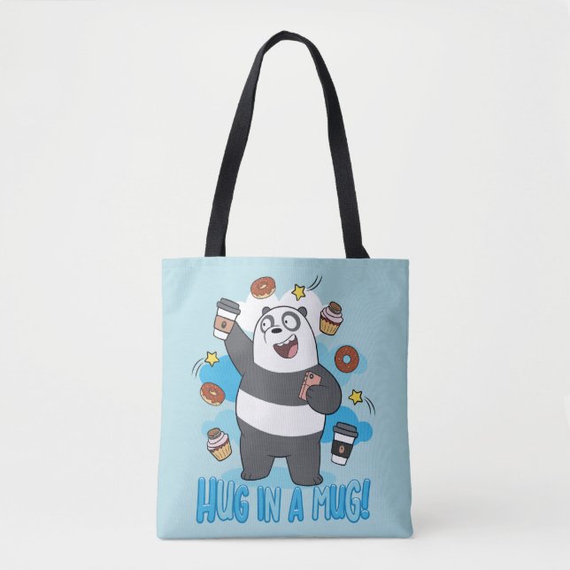 Tote Bag Ours de Panda - Enferré dans une Mug ! (Devant)
