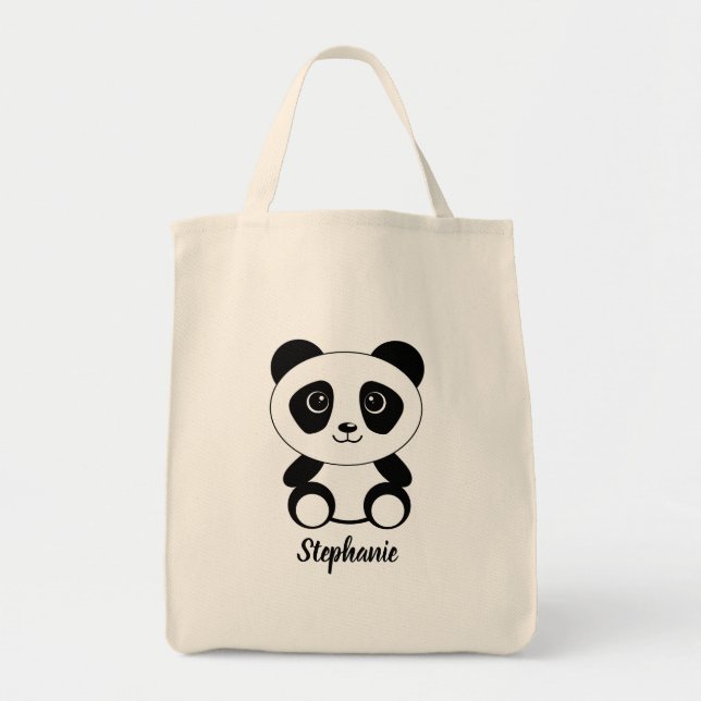 Tote Bag Ours de panda personnalisées (Devant)