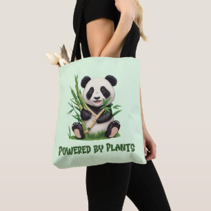 Tote Bag Ours de panda propulsé par des plantes