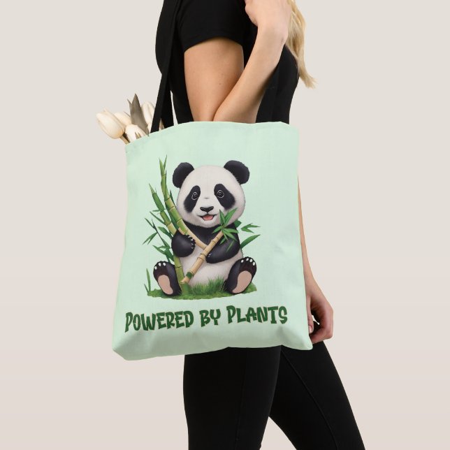 Tote Bag Ours de panda propulsé par des plantes (De près)