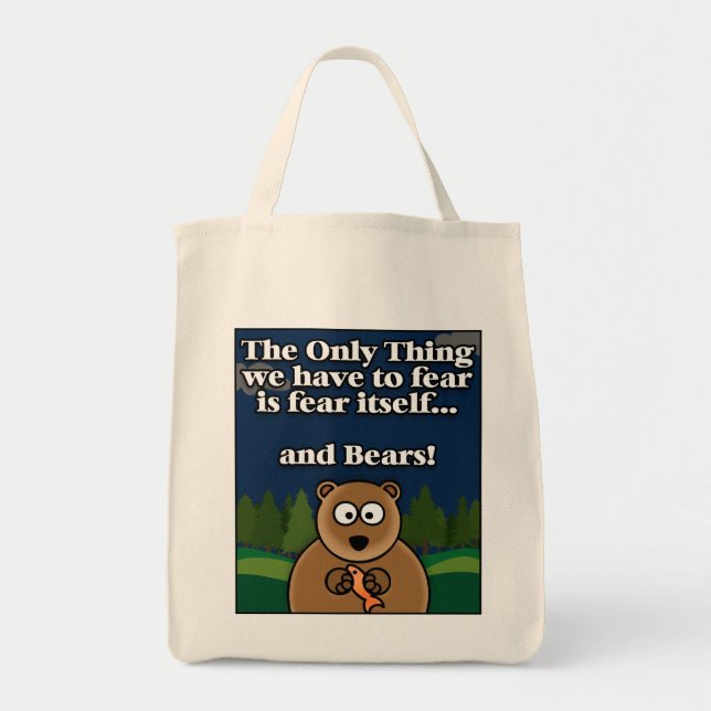 Tote Bag Ours de peur (Devant)