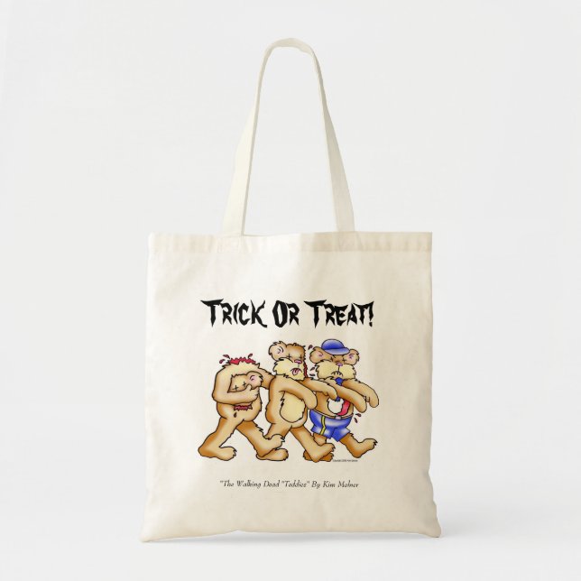 Tote Bag Ours de zombi, des bonbons ou un sort ! , (Devant)