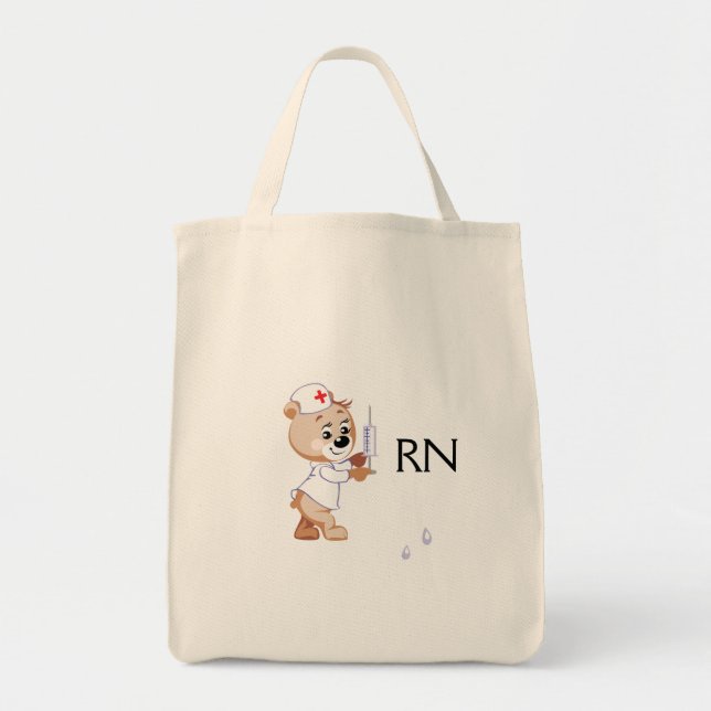 Tote Bag Ours d'infirmière (Devant)