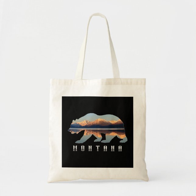 Tote Bag Ours du Montana avec Glacier National Park (Devant)