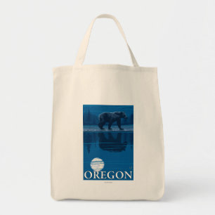 Tote Bag Ours en affiche de Vintage voyage de clair de lune