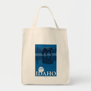 Tote Bag Ours en affiche de voyage de MoonlightIdahoVintage