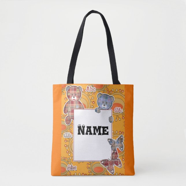 Tote Bag ours en peluche, bébé (Devant)